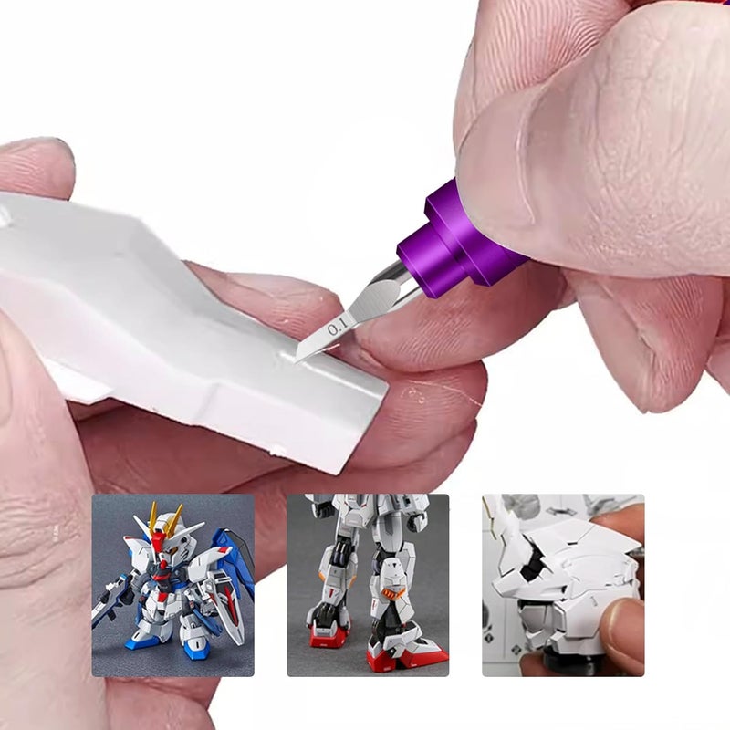 HARDWIN Model Scriber Tool with 0.1mm Tungsten Blade – for Gundam, RG Scale, Resin Models – Scribing, Panel Line Engraving, Detailing (Marking Tool, Modeling Hobby) - Image 3